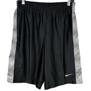 Nike Shorts Black White Stripe Polka Dot Print Size Small Athletic Gym Running